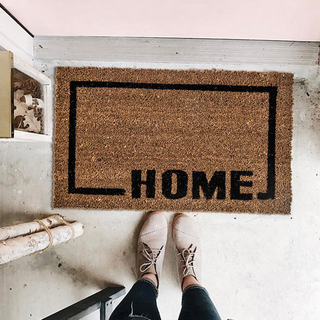 Eco Friendly Plain Coconut Fibre Non-slip Foot Doormats Custom Anti Dust OEM Coir Brown Door Mats