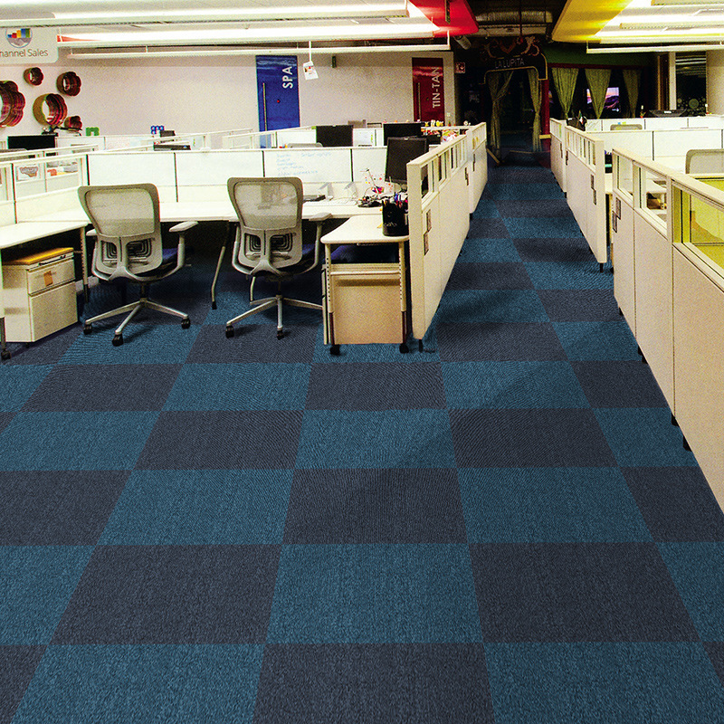 New Decorative Home Nylon Plain Office Carpet Flooring Antifungal Fire Retardant Rubber Back Carpet Tiles