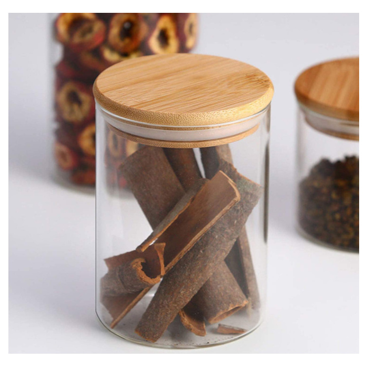 little dri smell proof bamboo and food storage glass rangement container set bottles spice mason jar with dispenser lid shop box