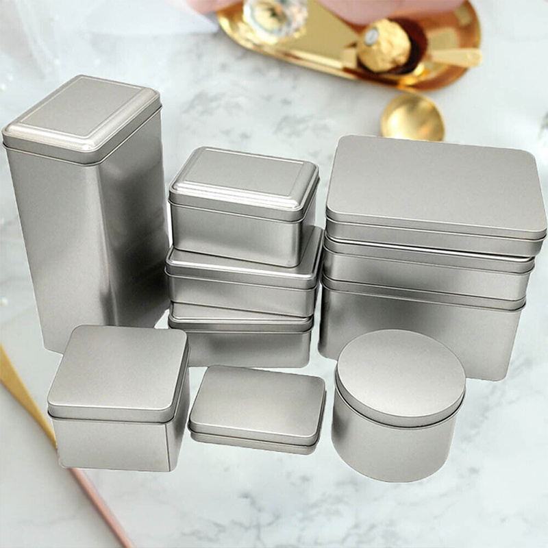 tin boxes with lids silver aluminum lid cosmetic jar 50ml storage rose gold tea tin canned dog food grade black aluminum bottle