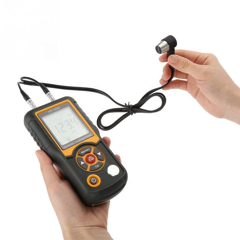 HTI Ultrasonic Thickness Meter Coating Thickness Gauge HT-1200 -10 to 50C 152*75*32mm 1000-9999m/s +-(1%h+0.1)mm