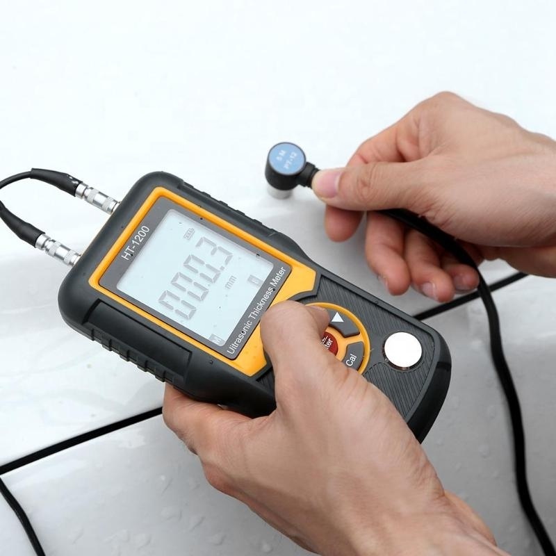 HTI Ultrasonic Thickness Meter Coating Thickness Gauge HT-1200 -10 to 50C 152*75*32mm 1000-9999m/s +-(1%h+0.1)mm