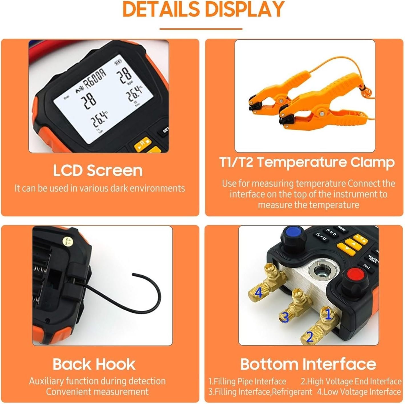 Hvac Tools R32 R410 Set Digital Manifold Gauge Refrigeration Manometer Testo 557s Herramientas De Refrigeracione