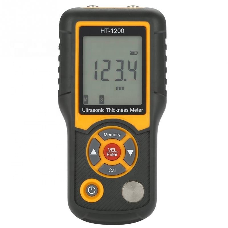 HTI Ultrasonic Thickness Meter Coating Thickness Gauge HT-1200 -10 to 50C 152*75*32mm 1000-9999m/s +-(1%h+0.1)mm