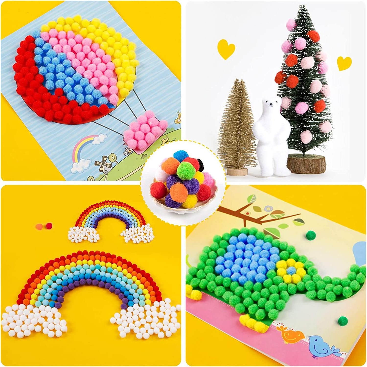 Fluffy Soft Pom 2.5cm Pompoms DIY Handmade Sewing Craft Kids Craft Pom Pom Balls