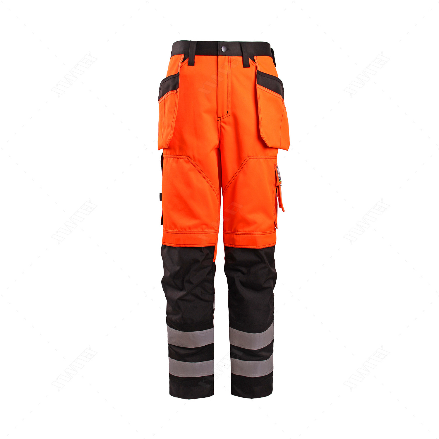 High vis carpenter trousrs Custom Hi Viz Vis Reflective Tapes Yellow Trousers Kneepad Men High Visibility  Safety Work Pants