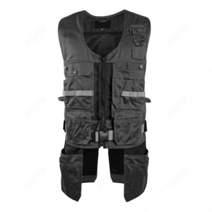 Cotton twill woven fabric carpenter vest for men's /women's  cargo vest  Carpenter workwaer clothing