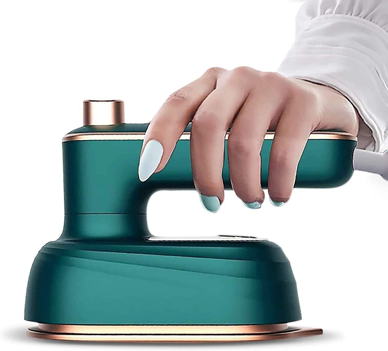 2022 New Arrivals Mini Hanging Ironing Machine Travel Handheld Portable Electric Steam Iron Green For Clothes