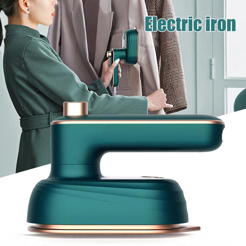 2022 New Arrivals Mini Hanging Ironing Machine Travel Handheld Portable Electric Steam Iron Green For Clothes