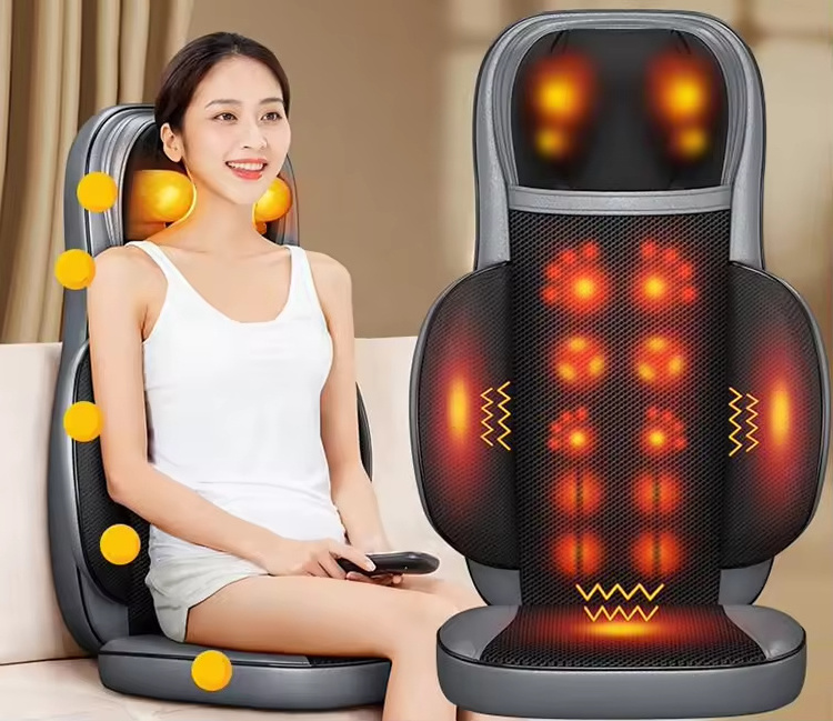 Promotion Car Back Pain Relief Kneading Vibration Massage Seat Cushion Shiatsu Neck And Back Massager  Massage Chair Cushion