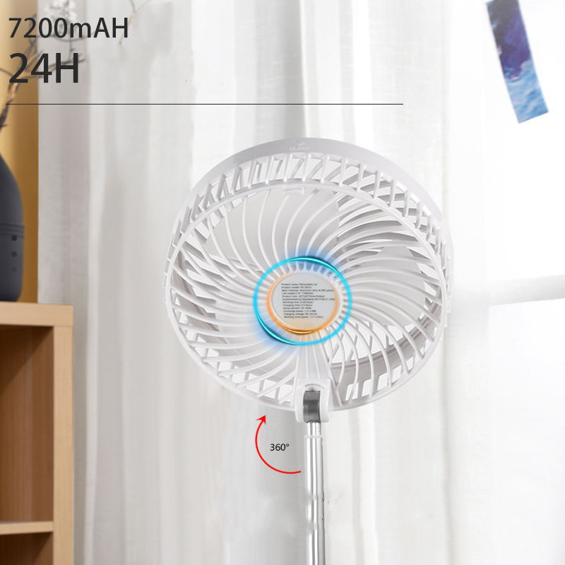 Popular 18 inch Stand Fan Folding Convenience Mini Fan Portable Rechargeable Double Head Retractable Fan