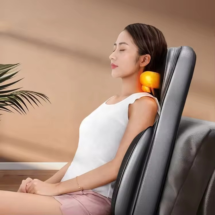 Promotion Car Back Pain Relief Kneading Vibration Massage Seat Cushion Shiatsu Neck And Back Massager  Massage Chair Cushion