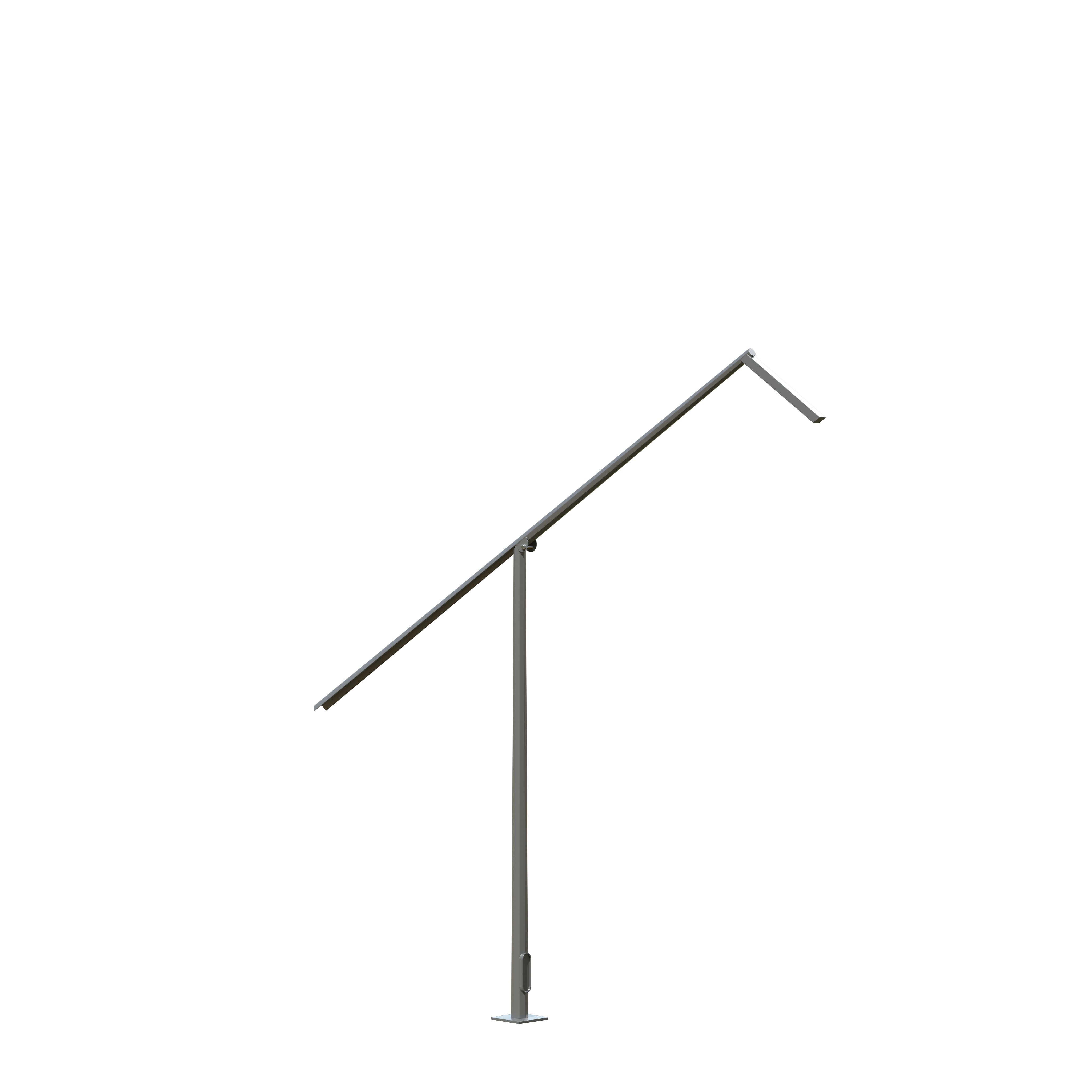 XINTONG Galvanized and powder coated outdoor 5m mid hinged street lighting steel pole