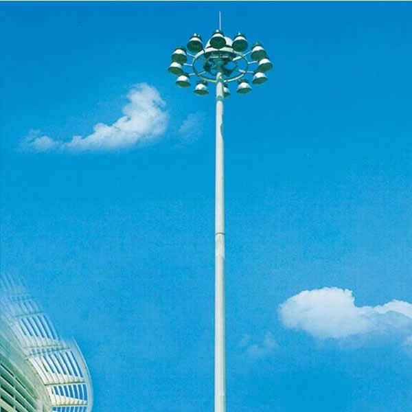 Galvanized Steel Outdoor Stadium High Mast Lamp Pole Cast Iron Basketball Court Light Pole