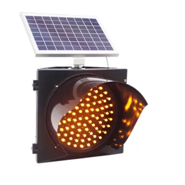 High Brightness LED Red Yellow 300mm Roadway Safety Led Solar Flashing Warning Traffic Light