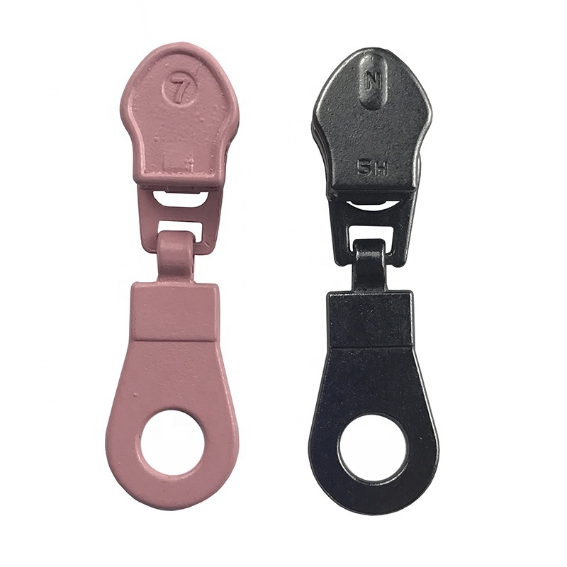 China Manufacture  Slide Fasteners Custom Slider Puller #5 Nylon Zipper Slider For Bag Suitcase Luggage