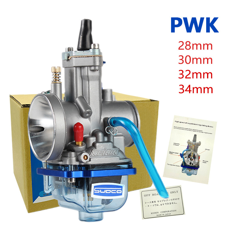 Blue Boul Carb Motorcycle Carburetor Pwk Carburetor 28 30 32 34mm With Power Jet For Mikuni 2t 4t Engine Racing Parts Scooters