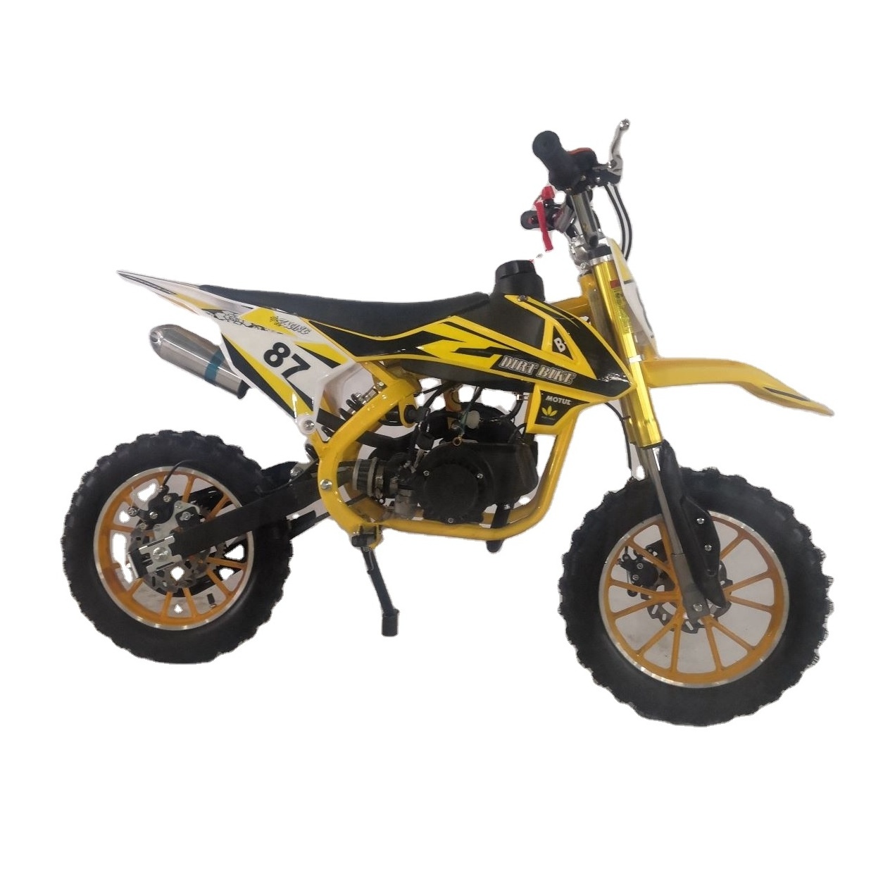 Cheap gas dirt bike pull start 49cc for kids 2 stroke mini motorcycle for kids with CE