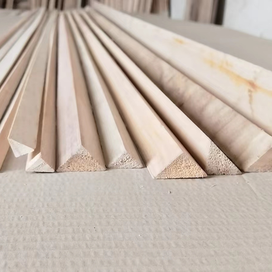 Paulownia Wood Chamfer Strips /triangle Wood Strips