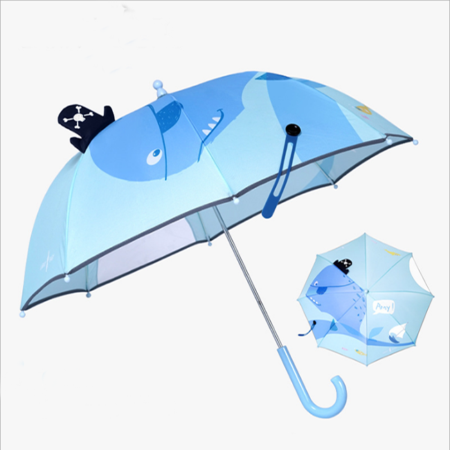 High Quality Cute Customized Cartoon Hook Handle Children kids Umbrella