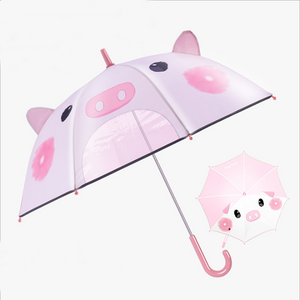 High Quality Cute Customized Cartoon Hook Handle Children kids Umbrella