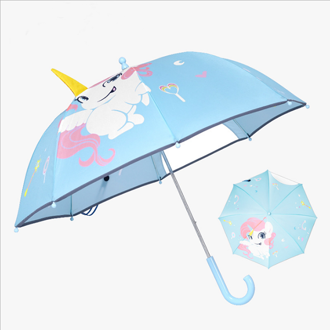 High Quality Cute Customized Cartoon Hook Handle Children kids Umbrella