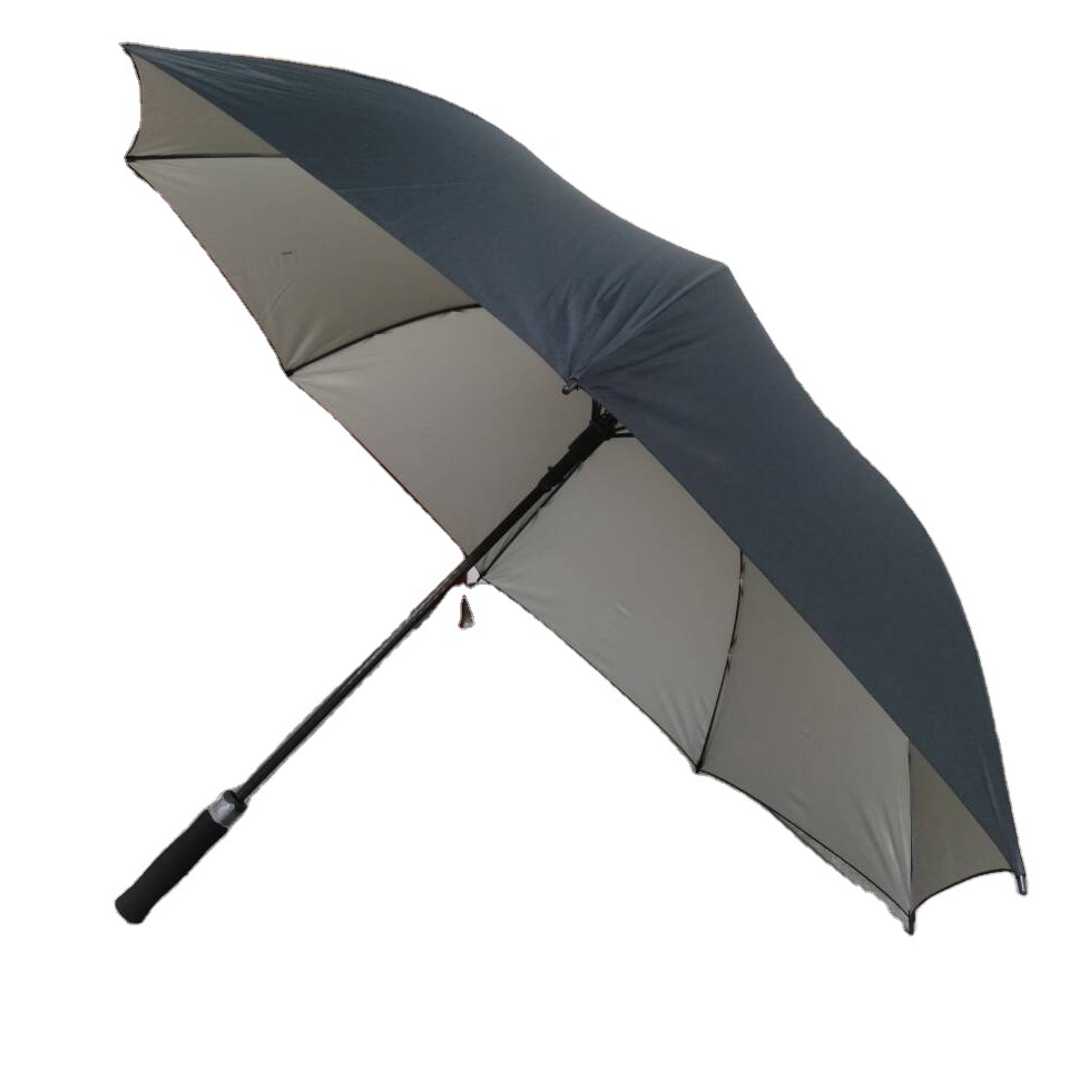 OEM High Quality China Factory Golf Umbrella With Silver Covered Inside Umbrella Custom design