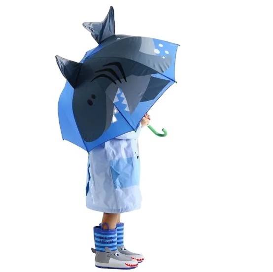 Shark Umbrella W/Stars Pop up Umbrella for Kid with Safety Open and Close Age 3-7