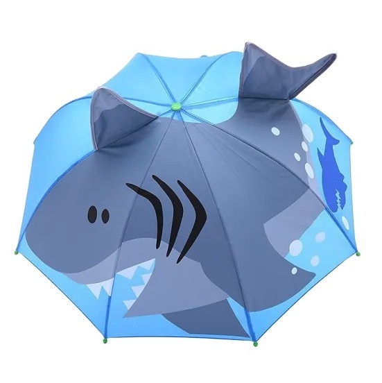 Shark Umbrella W/Stars Pop up Umbrella for Kid with Safety Open and Close Age 3-7