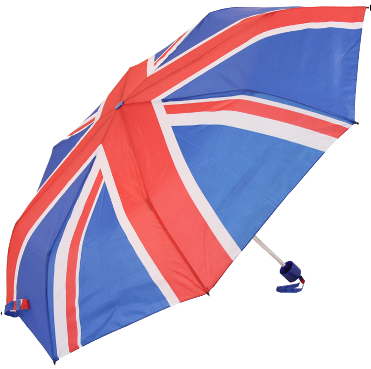 Printing Pattern Promotion gifts Manual Umbrella Promotion Item Cheap Wholesale UK Flag Three Folding Umbrella