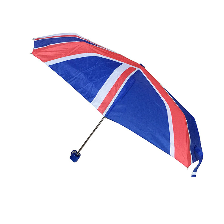 Printing Pattern Promotion gifts Manual Umbrella Promotion Item Cheap Wholesale UK Flag Three Folding Umbrella