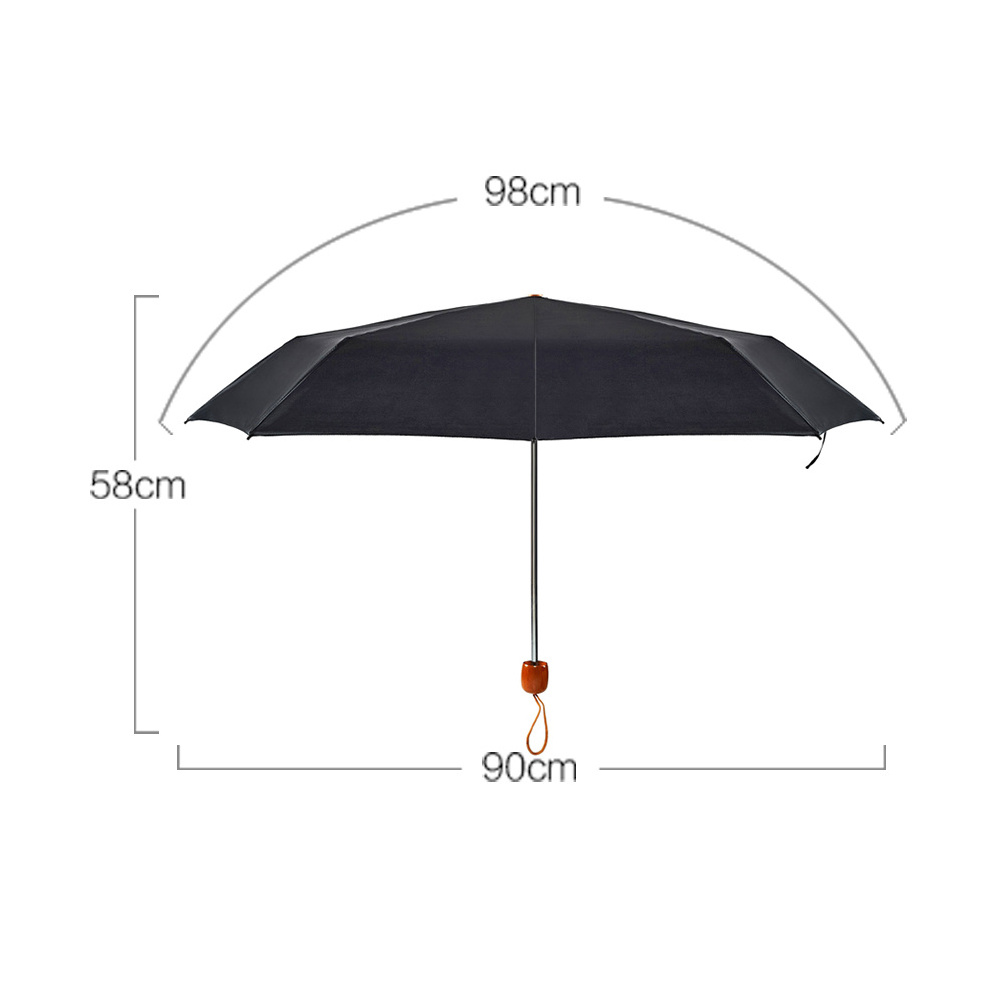 One dollar cheap customized advertising super mini pocket 3 folding umbrella xiamen manufacture