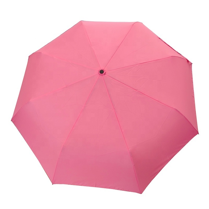 Fashion 21 Inch Customized Color Logo  Easy To Carry  Pink Bulk Shading Umbrellas