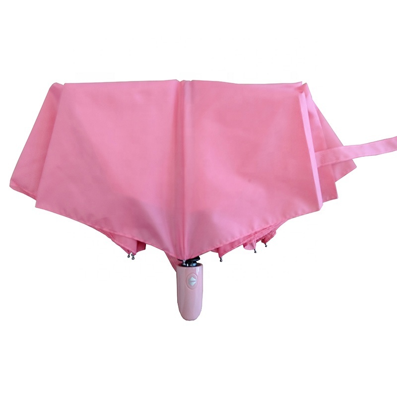 Fashion 21 Inch Customized Color Logo  Easy To Carry  Pink Bulk Shading Umbrellas