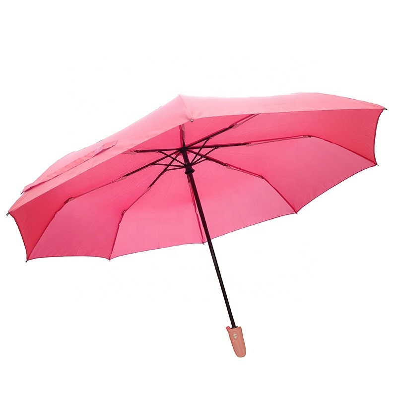 Fashion 21 Inch Customized Color Logo  Easy To Carry  Pink Bulk Shading Umbrellas