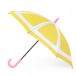 Fruit Orange Full Color Design Yellow Color Umbrella For Kids Children Back to School Fruit Umbrellas Cartoon Design