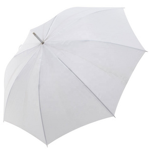 white color rain umbrella online hot sale auto open windproof straight rain umbrella