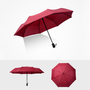 Windproof Cheap Portable 3 Folding Automatic Open Umbrella