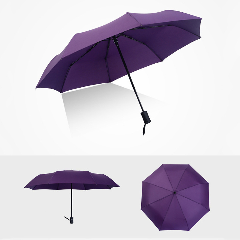 Windproof Cheap Portable 3 Folding Automatic Open Umbrella