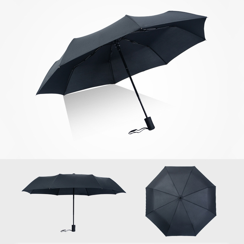 Windproof Cheap Portable 3 Folding Automatic Open Umbrella