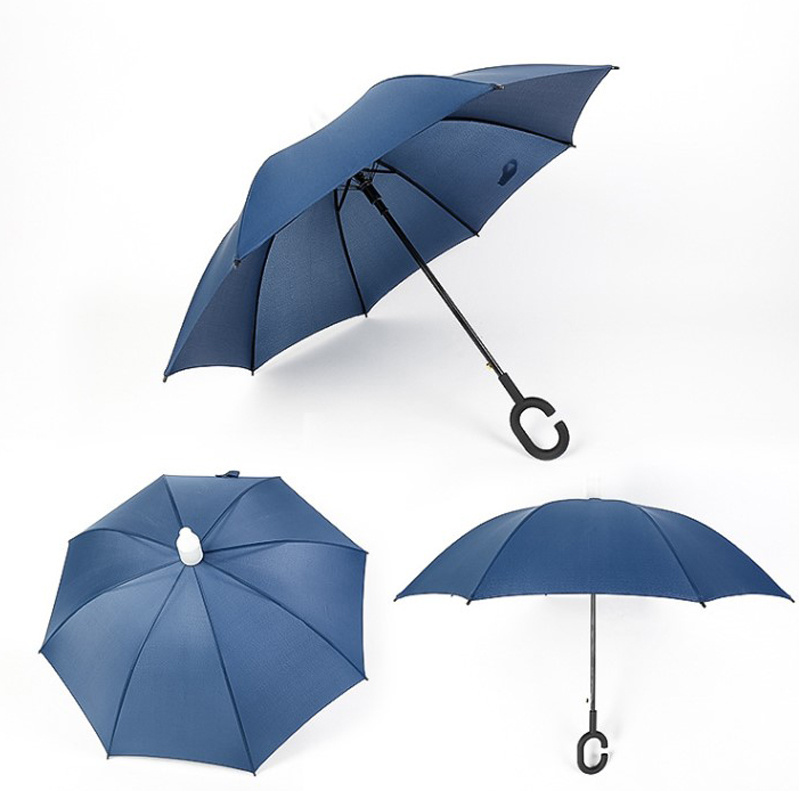 Fantastic Anti Drip Telescopic Rain Umbrella With Plastic Telescope Cover Plastic Rubber Handle C Stick Umbrella