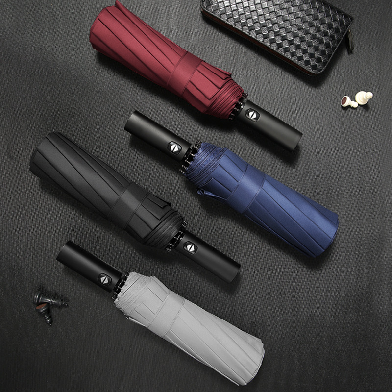 Windproof Waterproof Auto Open Close Portable Folding Travel Xiaomi 3 Folding Umbrella with long handle