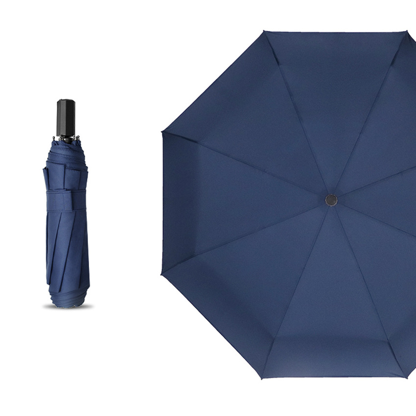 Promotional Logo Printed 3 Fold Umbrellas Tiny Portable Folding Rain Foldable Umbrellas