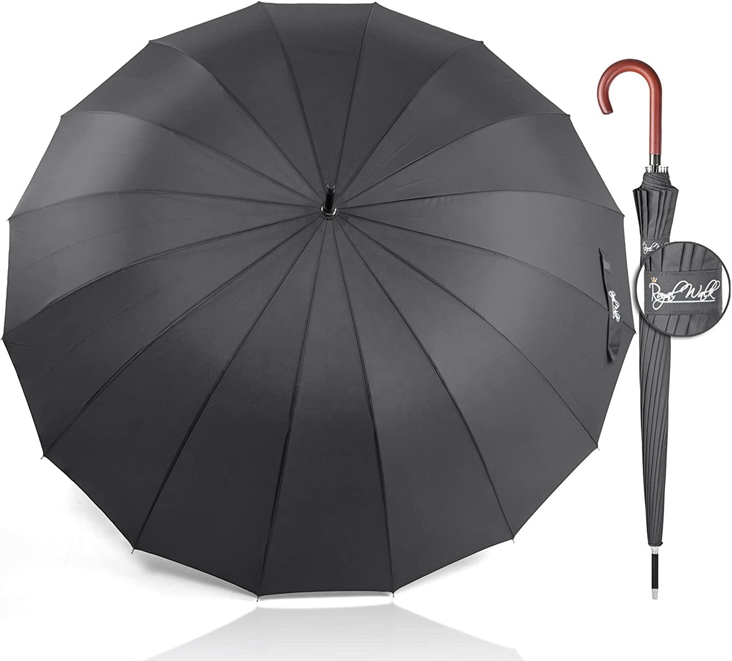 Automatic open Windproof Large Umbrella 54 Inch 2 Persons Wind Resistant Big Golf Umbrellas for Adult