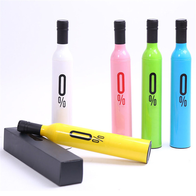 xiamen xintongxing umbrella in a bottle foldable compact gift windproof Anti-UV rain sun shape wine bottle umbrella  print logo