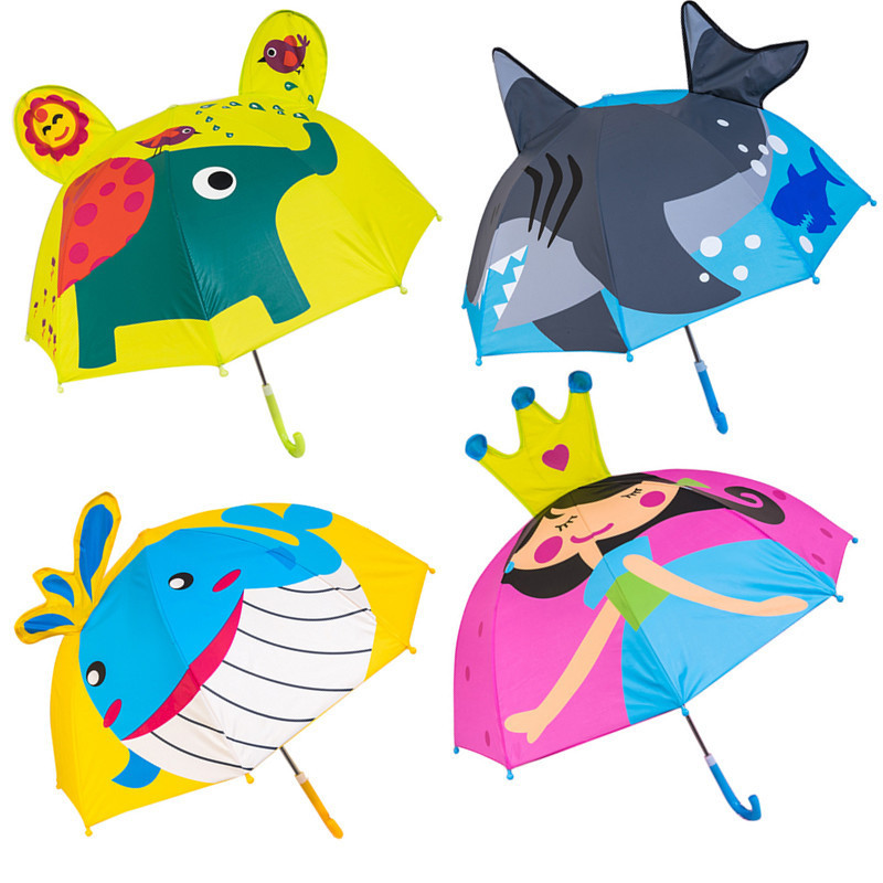 2023 Cute Children UV Protect 3D Animal-shape Cartoon Kid Rain Umbrella Factory