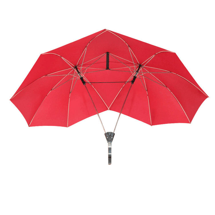 Innovate Promotional Double Shaft Twins Lover Couple Umbrella for Advertising