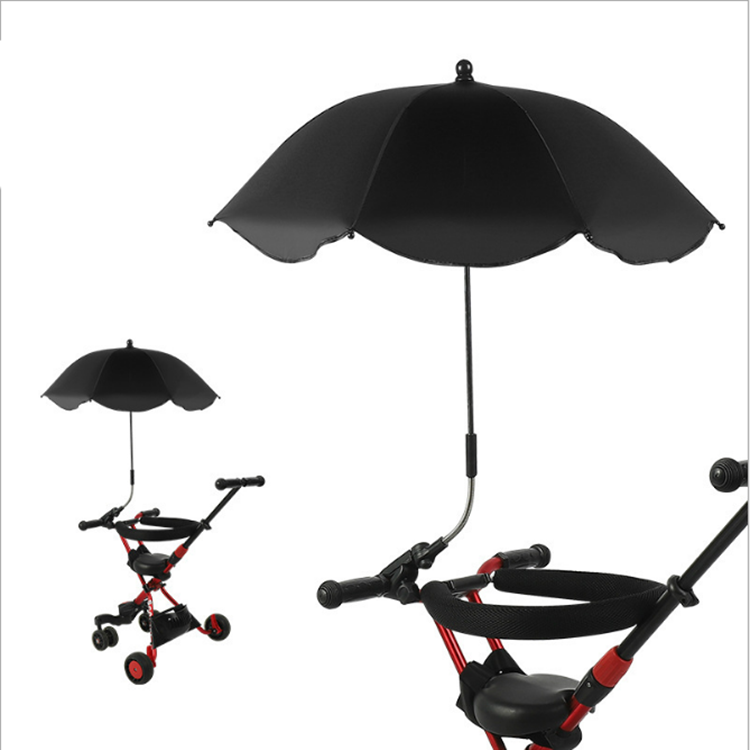 Baby Parasol, Baby Stroller Sun Shade Sun Protection Sun Shade for Strollers, Bicycle Umbrella with Holder Clip Clamp