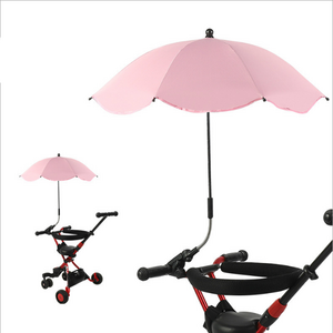 Baby Parasol, Baby Stroller Sun Shade Sun Protection Sun Shade for Strollers, Bicycle Umbrella with Holder Clip Clamp