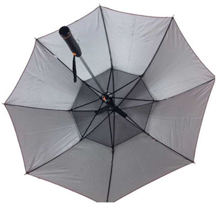 Cool in summer air condition umbrella with electric fan